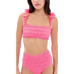 Sea Women's Cybelle Smocked Bubble Strap Bikini Top in Kuwait