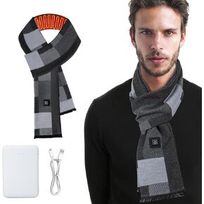 وشاح تسخين WIOR للنساء والرجال، وسادة حرارية للرقبة مع بطارية 5000 مللي أمبير في الساعة، 3 مستويات لتدفئة الرقبة USB وشاح تسخين كهربائي للرقبة لفافة الشتاء هدايا عيد الميلاد لتخفيف الألم والتزلج والمشي لمسافات طويلة in Kuwait