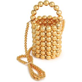 Multicolor Hand Beaded Handheld Crossbody Women's Evening Bag Bucket Bag in Kuwait