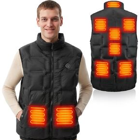 Heated Vest for Men, Electric Heating Sleeveless Jacket, Thermal Winter Rechargeable Coat, Battery Not Included in Saudi Arabia
