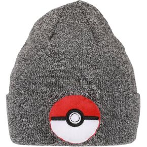 Pokemon 3D Plush Pokeball Youth Gray Cuff Beanie in Kuwait