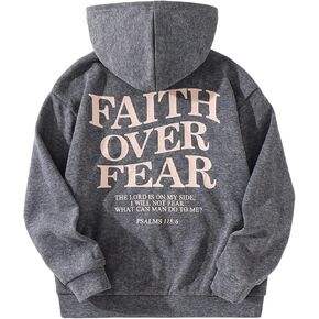 WDIRARA Boy's Letter Graphic Hoodies Long Sleeve Hooded Sweatshirts Pullover Tops Streetwear in Saudi Arabia