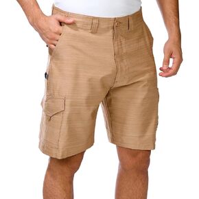 Reel Legends Mens Mackerel Quick Dry Cargo Shorts Medium Taupe in Kuwait