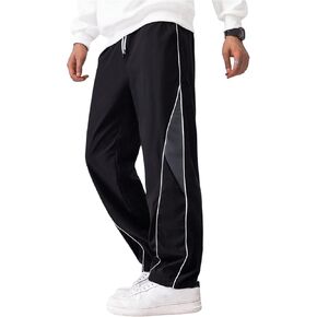 SHENHE Men's Track Pants Straight Leg Open Bottom Lightweight Workout Athletic Travel Pants in Saudi Arabia