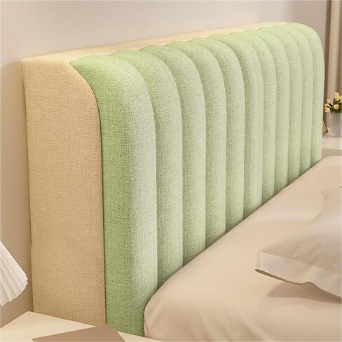 Cotton Linen Bed Headboard Cover for Full Queen Cal King Size,Quilted Headboard Slipcover with Elastic Bottom,Thicken Headboard Padding Protector Cover,for Bedroom Decoration in Saudi Arabia
