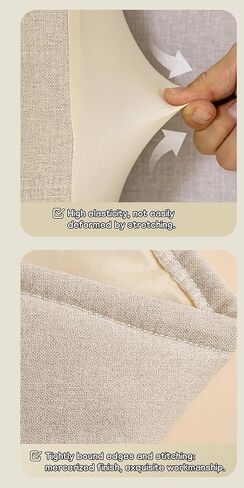 Cotton Linen Bed Headboard Cover for Full Queen Cal King Size,Quilted Headboard Slipcover with Elastic Bottom,Thicken Headboard Padding Protector Cover,for Bedroom Decoration in Saudi Arabia