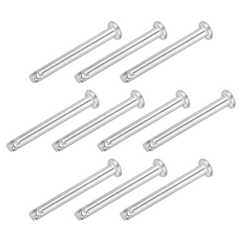 uxcell 10Pcs 10mmx35mm Single Hole Clevis Pins, 304 Stainless Steel Flat Head Single Hole Clevis Pins for Mechanics Repair, Furniture Installation, Industrial Equipment, DIY (Silver) in Saudi Arabia