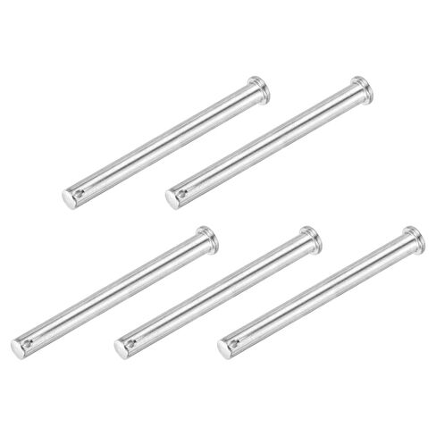uxcell 10Pcs 10mmx35mm Single Hole Clevis Pins, 304 Stainless Steel Flat Head Single Hole Clevis Pins for Mechanics Repair, Furniture Installation, Industrial Equipment, DIY (Silver) in Saudi Arabia