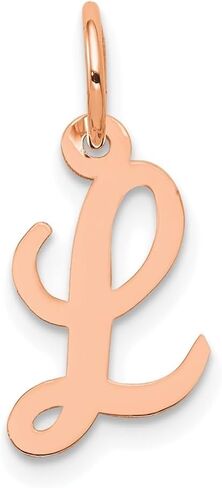 Jewels By Lux 14k Rose Gold Small Script Letter Initial Charm in Kuwait