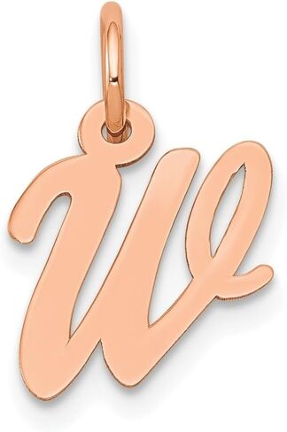 Jewels By Lux 14k Rose Gold Small Script Letter Initial Charm in Kuwait
