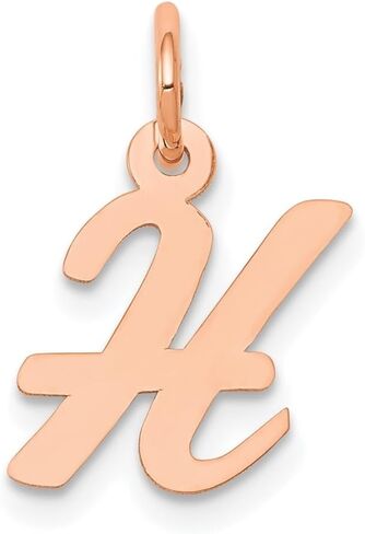 Jewels By Lux 14k Rose Gold Small Script Letter Initial Charm in Kuwait