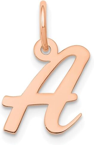 Jewels By Lux 14k Rose Gold Small Script Letter Initial Charm in Kuwait