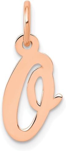 Jewels By Lux 14k Rose Gold Small Script Letter Initial Charm in Kuwait