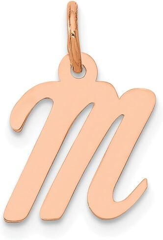Jewels By Lux 14k Rose Gold Small Script Letter Initial Charm in Kuwait