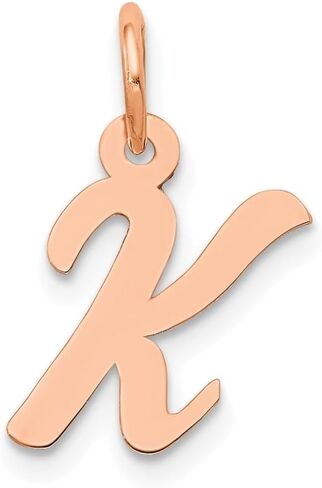 Jewels By Lux 14k Rose Gold Small Script Letter Initial Charm in Kuwait