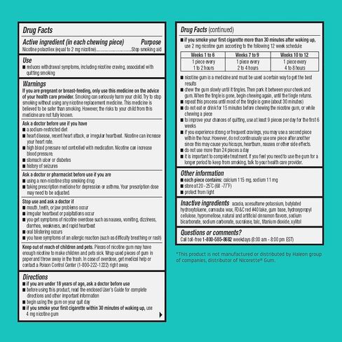 Habitrol Nicotine Gum - 2 mg, Cinnamon Flavor, 150 Count - Reduces Cravings & Helps Quit Smoking in Saudi Arabia