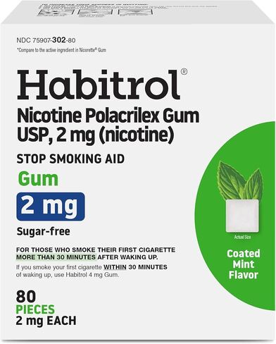 Habitrol Nicotine Gum - 2 mg, Cinnamon Flavor, 150 Count - Reduces Cravings & Helps Quit Smoking in Saudi Arabia