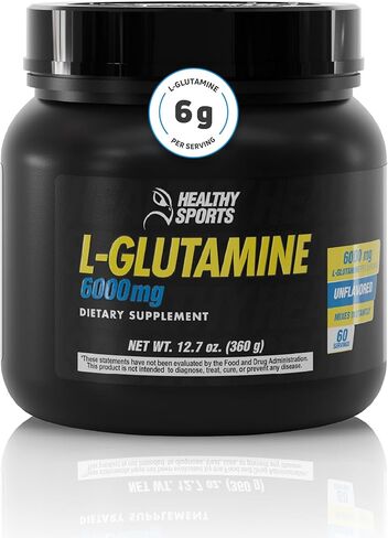 L-Glutamine Premium Powder - 6,000 mg per Serving for Muscle Recovery - Unflavored, Vegan, Non-GMO, Gluten-Free, Dairy-Free, 40 Servings for Improved Performance and Faster Recovery in Saudi Arabia