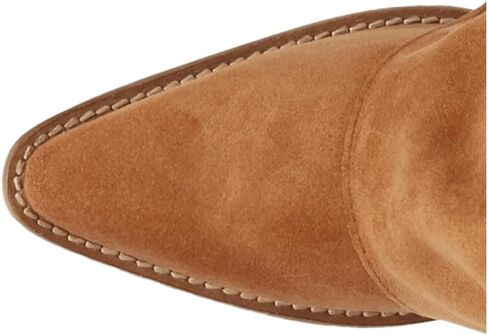 Dingo Womens Buckle Bunny Suede Leather Casual Boots Over the Knee Mid Heel 2-3" - Beige in Saudi Arabia