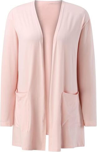 Soft Cardigans for Women with Pockets Lightweight Long Sleeves Open Front Sweaters Trendy Loose Fall Outerwears in Saudi Arabia