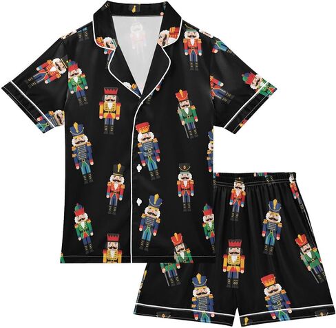 Halloween Ghost Pajamas Sets Cute Red Summer Satin Clasic Shorts Set for Nightwears in Saudi Arabia