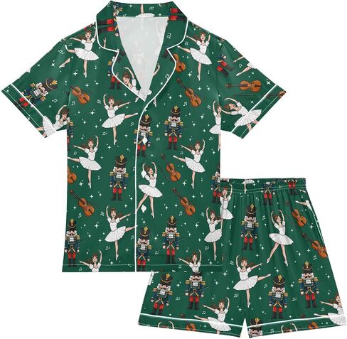 Halloween Ghost Pajamas Sets Cute Red Summer Satin Clasic Shorts Set for Nightwears in Saudi Arabia