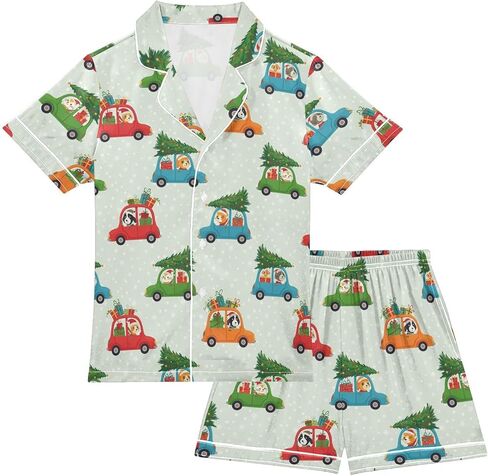 Halloween Ghost Pajamas Sets Cute Red Summer Satin Clasic Shorts Set for Nightwears in Saudi Arabia