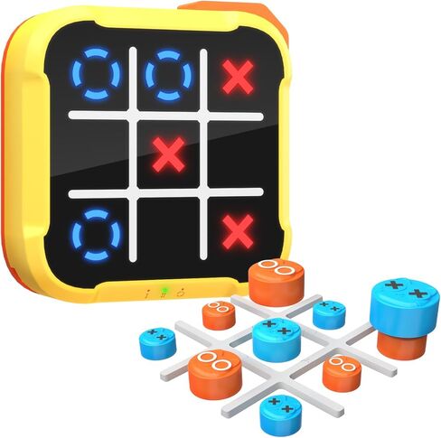 Tic Tac Toe Bolt Game 4-in-1 Handheld Portable Electronic Toy, Educational Board Games Puzzle for Kids and Adults, Perfect for Travel, Road Trips, and Birthday Gifts - Fun Memory Game in Saudi Arabia