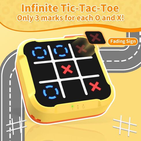 Tic Tac Toe Bolt Game 4-in-1 Handheld Portable Electronic Toy, Educational Board Games Puzzle for Kids and Adults, Perfect for Travel, Road Trips, and Birthday Gifts - Fun Memory Game in Saudi Arabia
