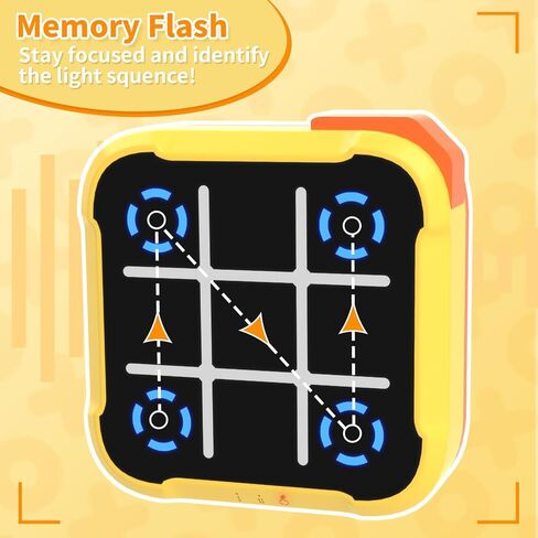 Tic Tac Toe Bolt Game 4-in-1 Handheld Portable Electronic Toy, Educational Board Games Puzzle for Kids and Adults, Perfect for Travel, Road Trips, and Birthday Gifts - Fun Memory Game in Saudi Arabia