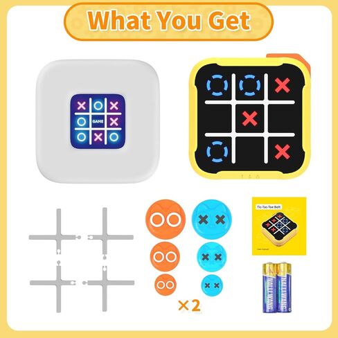 Tic Tac Toe Bolt Game 4-in-1 Handheld Portable Electronic Toy, Educational Board Games Puzzle for Kids and Adults, Perfect for Travel, Road Trips, and Birthday Gifts - Fun Memory Game in Saudi Arabia