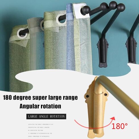 Swing Arm Curtain Rods, Movable Window Curtain Rail Display Stand for Front Door Store Kitchen Bathroom in Saudi Arabia