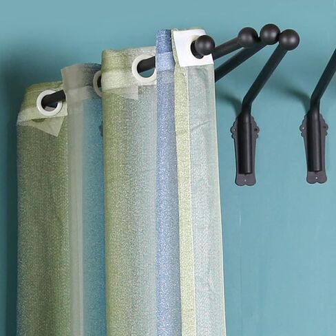 Swing Arm Curtain Rods, Movable Window Curtain Rail Display Stand for Front Door Store Kitchen Bathroom in Saudi Arabia