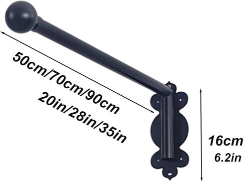 Swing Arm Curtain Rods, 180 Curtain Rods, Heavy Duty Swing Arm Curtain Rods, Black Metal in Saudi Arabia