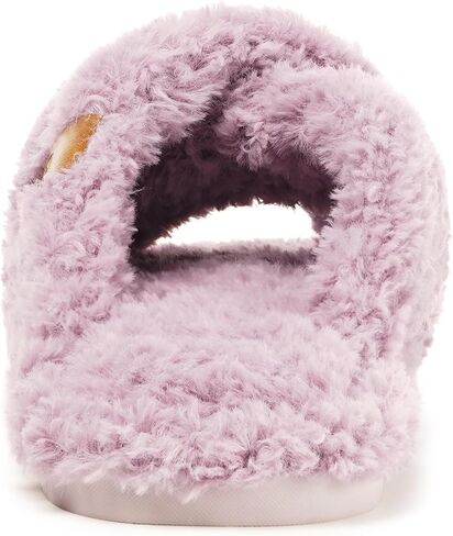شباشب Dokela Fuzzy مفتوحة عند الأصابع للأطفال والبنات والأولاد من إسفنج الذاكرة المريح بشريط متقاطع أحذية منزلية غير قابلة للانزلاق وناعمة وخفيفة الوزن سهلة الارتداء في المنزل وغرفة النوم في الأماكن المغلقة والخارجية in Kuwait