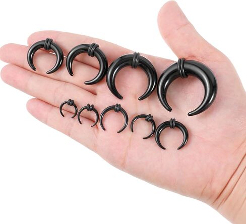 54Pcs Ear Stretching Kit 14G-00G Ear Tapers Stretching Kit Acrylic Tapers Plugs and Silicone Tunnels Ear Gauging Kit Body Piercing Jewelry for Women Men Birthday Christmas Gifts Piercing Jewelry in Saudi Arabia