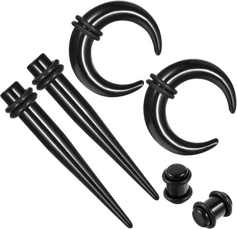54Pcs Ear Stretching Kit 14G-00G Ear Tapers Stretching Kit Acrylic Tapers Plugs and Silicone Tunnels Ear Gauging Kit Body Piercing Jewelry for Women Men Birthday Christmas Gifts Piercing Jewelry in Saudi Arabia