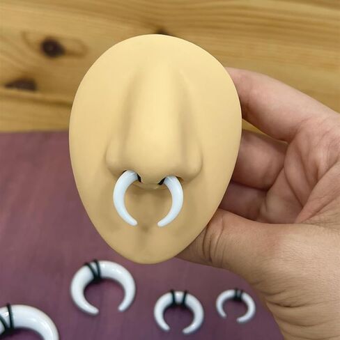 Luxe Modz الأسود الاكريليك Pincher التناقص التدريجي الحاجز الدائري 00 جرام 10 مللي متر الجاموس الحاجز المتوسع تمتد الأنف الأذن الفص ثقب المجوهرات in Saudi Arabia
