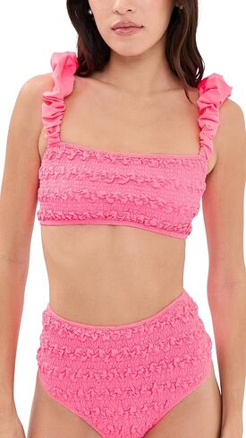 Sea Women's Cybelle Smocked Bubble Strap Bikini Top in Saudi Arabia