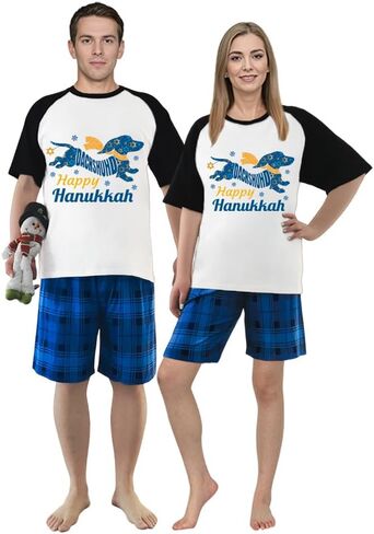 Short Top And Shorts Set Christmas Matching Pajamas Set in Saudi Arabia