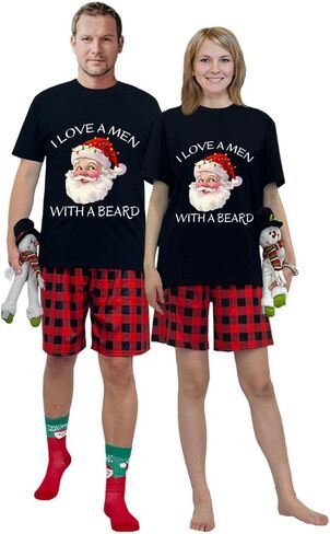 Short Top And Shorts Set Christmas Matching Pajamas Set in Saudi Arabia