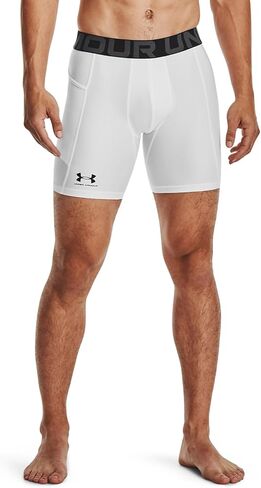 شورت ضغط HeatGear رجالي من Under Armour - ممتص للعرق MD أسود وأبيض in Saudi Arabia