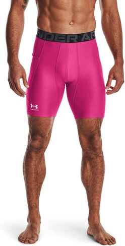 شورت ضغط HeatGear رجالي من Under Armour - ممتص للعرق MD أسود وأبيض in Saudi Arabia
