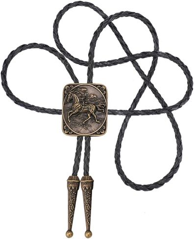Bolo Tie for Men Women, Western Cowboy Horse Eagle Bolo Ties, Western Leather String Necktie, Rodeo Cowboy Gifts for Men in Saudi Arabia