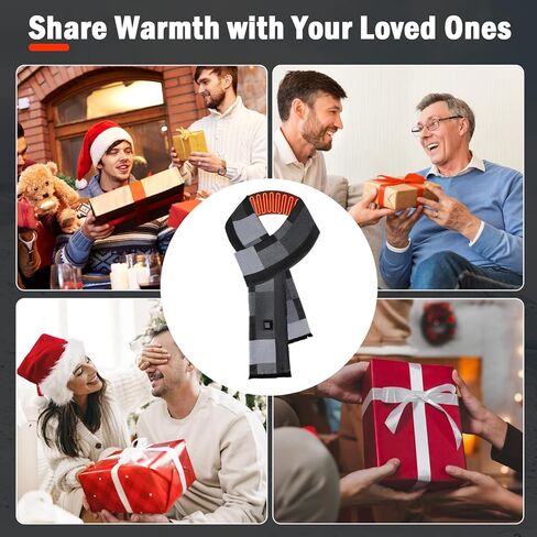 وشاح تسخين WIOR للنساء والرجال، وسادة حرارية للرقبة مع بطارية 5000 مللي أمبير في الساعة، 3 مستويات لتدفئة الرقبة USB وشاح تسخين كهربائي للرقبة لفافة الشتاء هدايا عيد الميلاد لتخفيف الألم والتزلج والمشي لمسافات طويلة in Kuwait