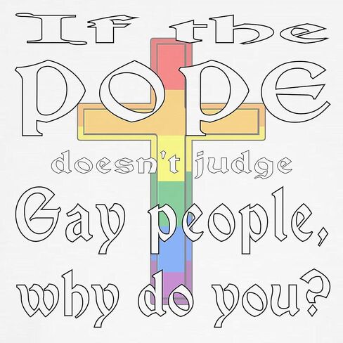 قميص بيسبول من CafePress Pope لا يحكم على المثليين 2 للأطفال، قميص بيسبول قطني للأطفال، 3/4 بأكمام راجلان أسود/أبيض in Saudi Arabia