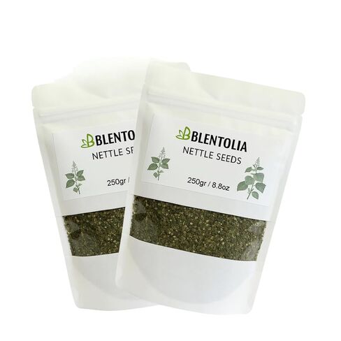Blentolia Nettle Seeds – 100% Natural & Raw – Supports Energy, Detox & Wellness – Herbal Superfood for Smoothies, Teas, Salads – 250g Resealable Bag (2 Pack) in Saudi Arabia