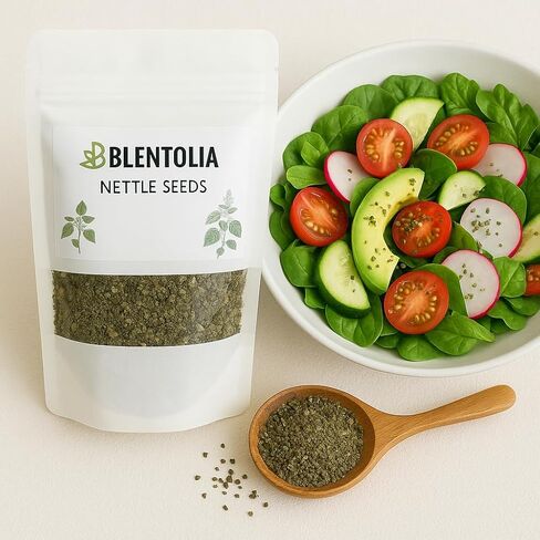 Blentolia Nettle Seeds – 100% Natural & Raw – Supports Energy, Detox & Wellness – Herbal Superfood for Smoothies, Teas, Salads – 250g Resealable Bag (2 Pack) in Saudi Arabia