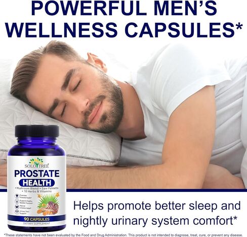 مكمل لصحة البروستاتا للرجال - البلميط المنشاري، نبات القراص اللاذع، وبيتا سيتوستيرول لتدفق البول ودعم البروستاتا، 90 كبسولة نباتية (كمية تكفي لمدة شهر) in Kuwait