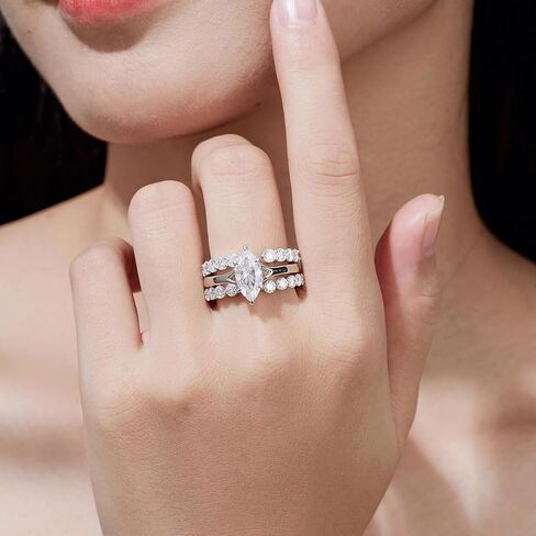 Ladies' Ring -2CT Moissanite Ring, Heart shaped Design - Comes with GRA Certificate, S925 Pure Silver+18K Platinum Plating, D+VVS1 Clarity, Plasma Cutting, Suitable for: Date/Birthday/Wedding/Party in Saudi Arabia